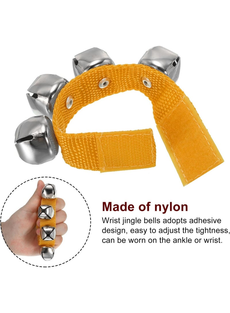 Mike Music Adjustable Yellow Nylon Wrist Bells for Kids Adults Event Birthday Party - Image 3