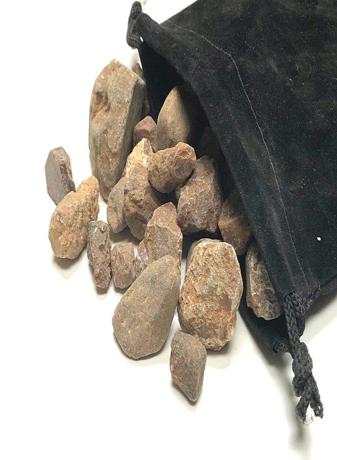 Zentron Crystal Collection: Rough Ruby Sapphire Stones - Raw Pieces in Velvet Bag (1/2 Pound) - Image 2