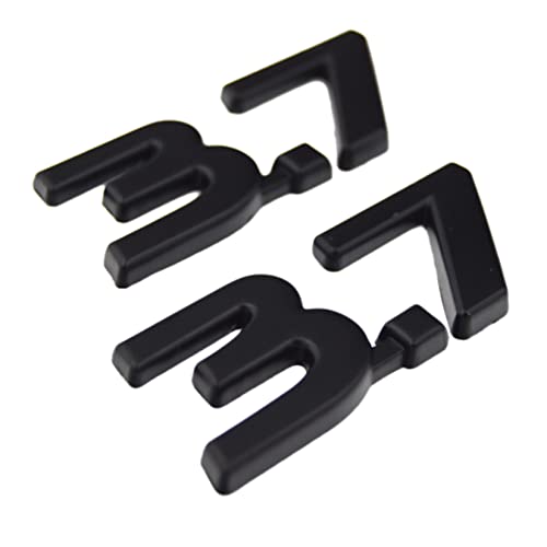 2x Black Metal 37 Fender Side Boot Emblem Badge Decal for Infiniti Q50 QX70 G37 G37X