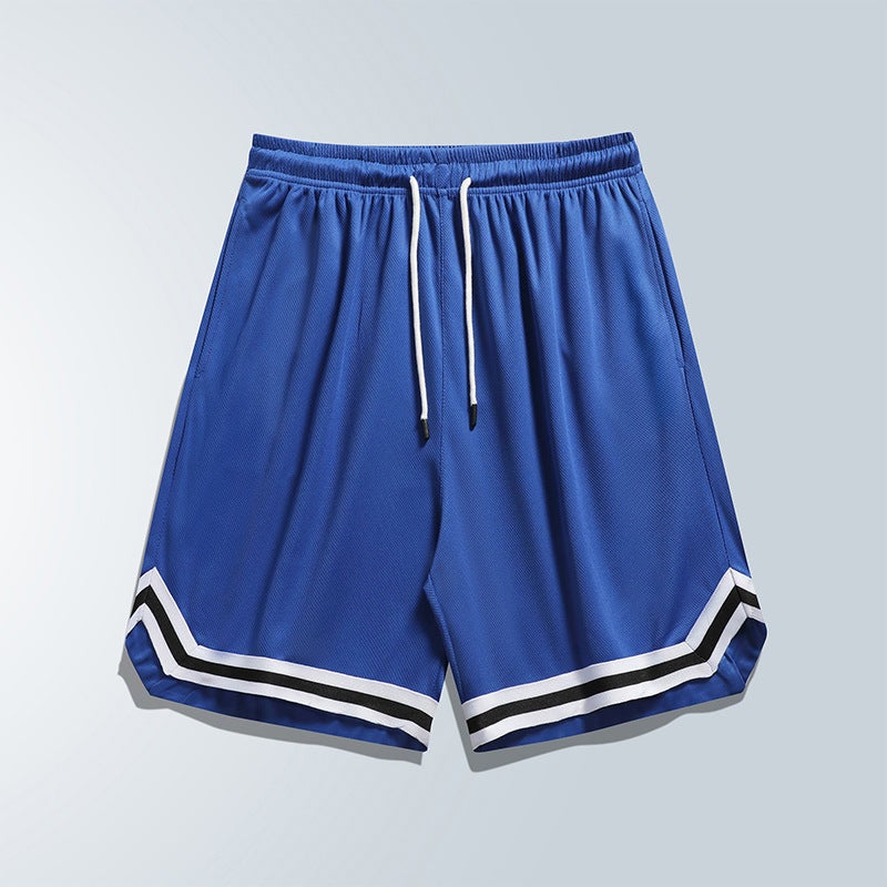 Summer Loose Casual Shorts Mens Five-point Pants Thin Breathable Quick-drying Six-point Pants Outdoor Large Pants Beach Pants Blue-Unlabeled  - Image 1