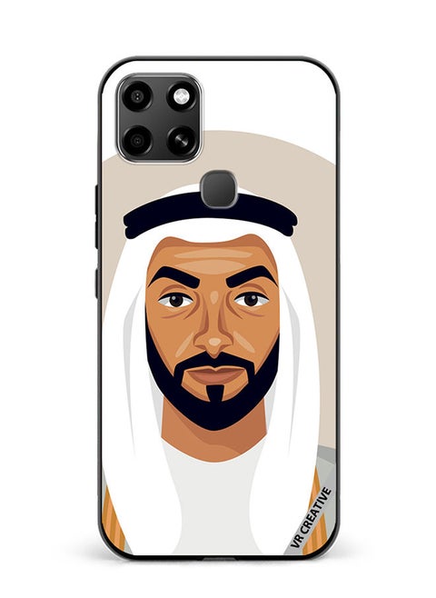 Protective Case Cover For Infinix Smart 6 Sheikh Zayed Bin Sultan Al Nahyan Design Multicolour