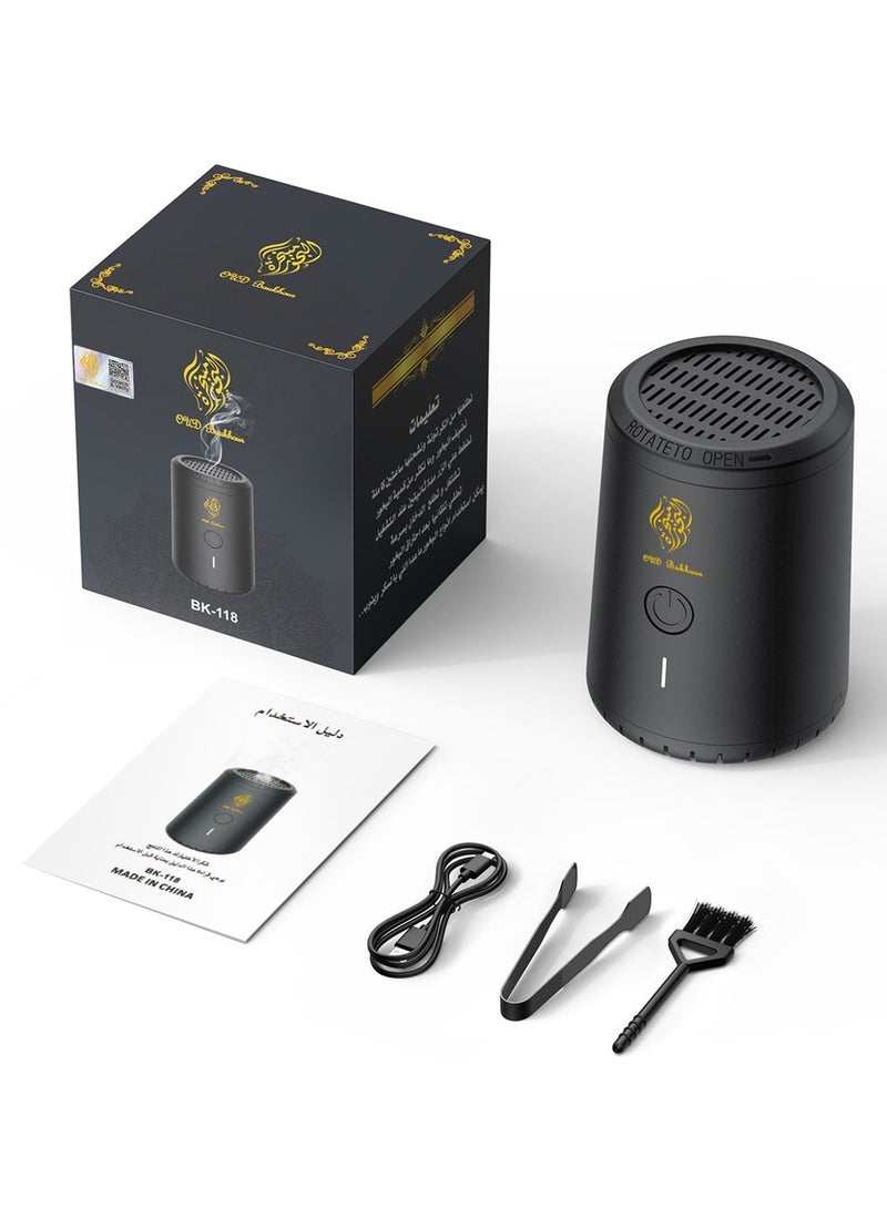 Oud Bukhoor 2025 New Portable Electric Incense Burner – Rechargeable, with Ceramic Chamber, for Use with Incense Charcoal - Image 2