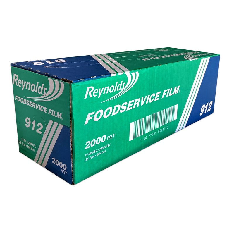 Reynolds 912 Foodservice Clear Plastic Wrap Film, 15 inch Width, 2000 Feet - Image 1