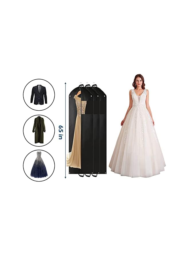Zaboon حقيبة ملابس لتخزين خزانة الملابس، مجموعة من 3 قطع 165*60 سم، غطاء بدلة معلق للرجال والنساء، غطاء حماية ملابس لتخزين خزانة الملابس للفساتين الطويلة 60*165 سم - Image 2