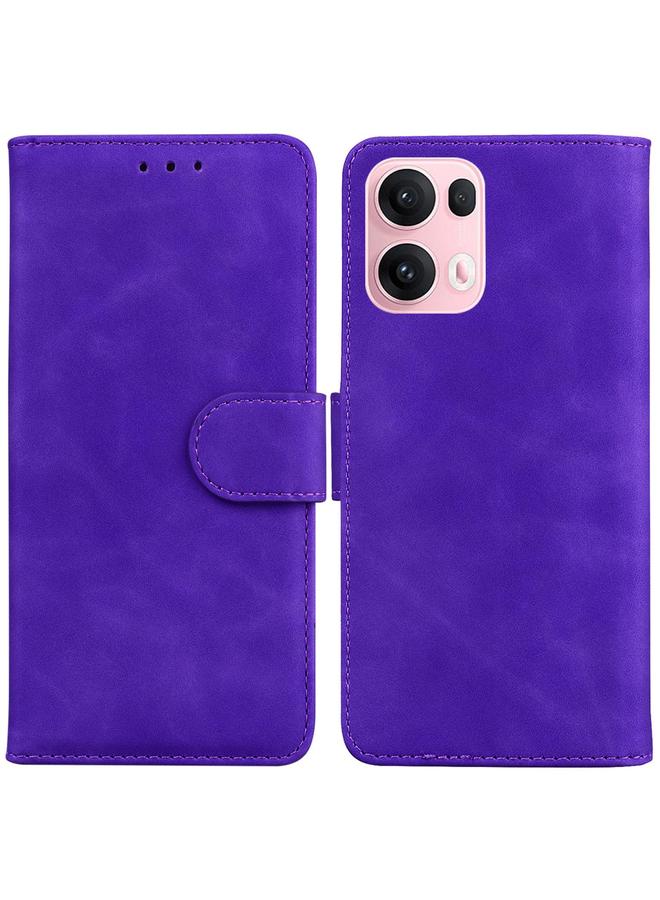 S-TOP Case For OPPO Reno13 Pro Global Skin Feel Pure Color Flip Leather Phone Case - Image 1