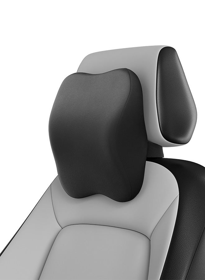 Frido Ultimate Car Neck Rest Pillow, Ultrasoft Car Pillow for Comfortable Car Rides, Superior Neck Support Cushion, Relieves Neck Pain, Hi-Per Foam Head Rest Pillow with Washable Velvet Cover, Black - Image 1