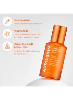 APRILSKIN Carrotene Clarifying Facial Serum | Vegan Noncomedogenic | Blemish Clear Dark Spot Corrector Poretightening | Korea Skin Care | Acneprone Skin Oily Irritated Uneven | 1.25 Fl.Oz  - Image 5