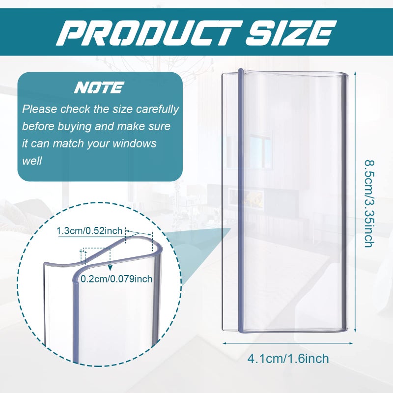 Chunful Pull Down Shades Blinds for Windows Shade Grips Plastic Hem Grip Roller Shade Hardware for Home Rolling Curtain Accessories (Clear  2 Pieces)  - Image 2
