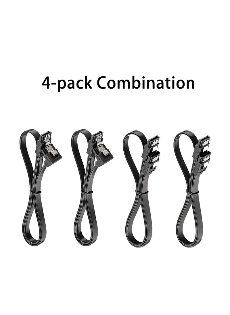 SANMUGEED SATA Cable III, 6Gbps HDD SDD Data Cable, Compatible for SATA HDD, SSD, CD Driver, CD Writer, Backwards Compatible With Sata I/II(4 Pack- 40cm)  - Image 3