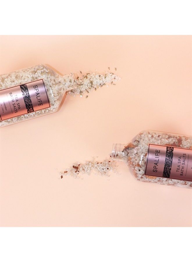 SpaLife Soothing Petal-Infused Effervescent Mineral Bath Salts - 2 Pack 17.6 oz. ea (Lavender & Rose) Clear - Image 2