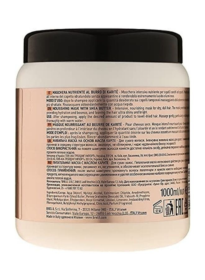 BRELIL Numero Nourishing Mask With Shea Butter for dry Hair 1000ml - Image 2