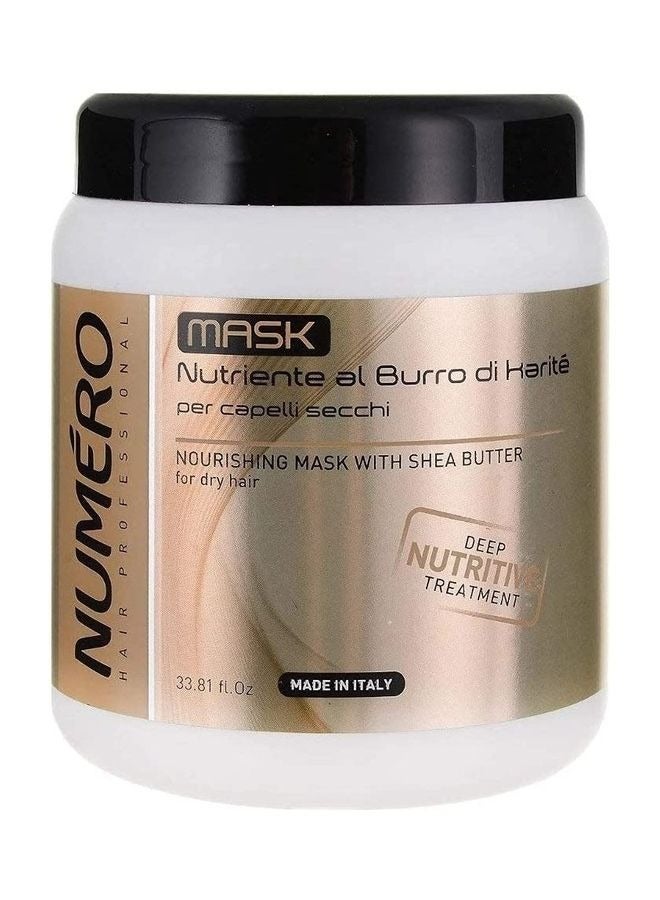BRELIL Numero Nourishing Mask With Shea Butter for dry Hair 1000ml - Image 1