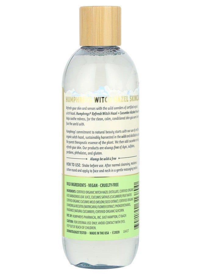 Humphreys Refresh Witch Hazel with Cucumber Alcohol-Free Toner, Clear, 8 Oz (Pack of 1) - Image 2