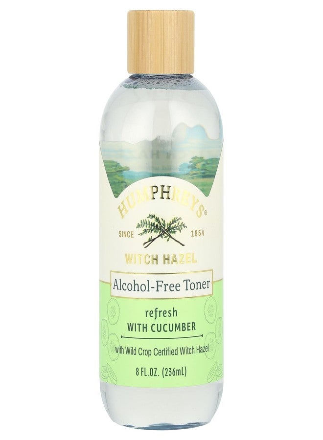 Humphreys Refresh Witch Hazel with Cucumber Alcohol-Free Toner, Clear, 8 Oz (Pack of 1) - Image 1