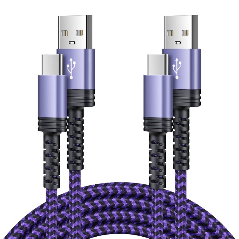 Pukiou Type C Cable 3ft Fast USB C Charging Cord Braided Android Charger 2 Pack for Google Pixel 10 9A 9 Pro XL 8a 7a 7 6 6 Pro 5 4 4A 4XL 3,Samsung Galaxy S22 Ultra S21 FE A13 5G S21 S20 A03s A53 A10e A12 - Image 1