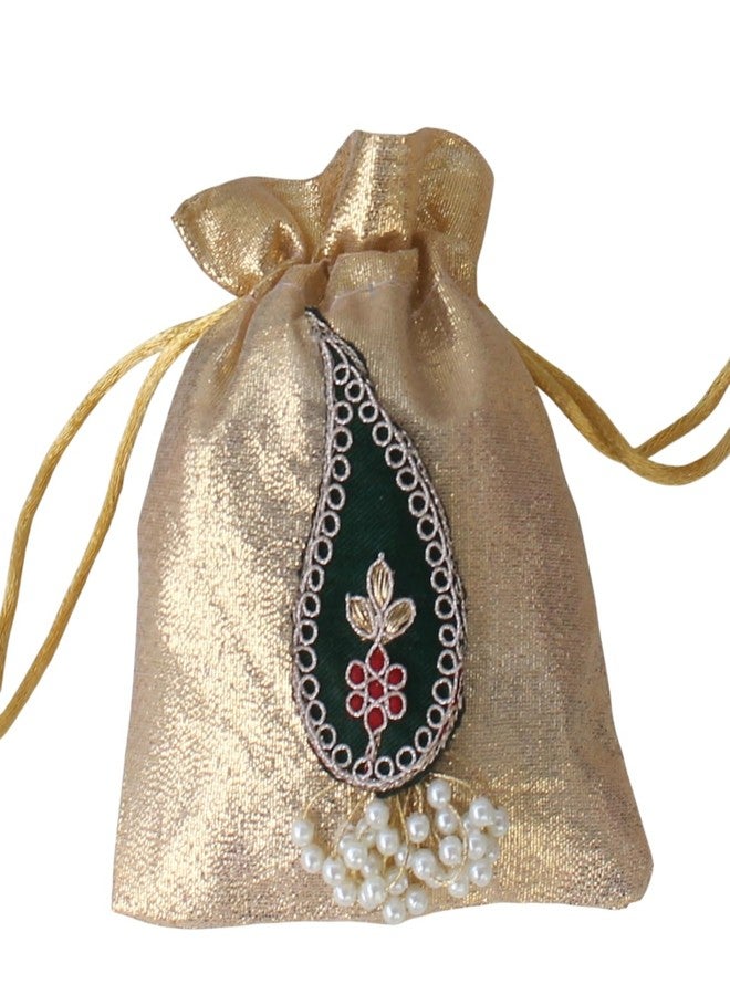 MILAN'S CREATION Small Potli Bags for Giveaways, Women’s Handbag, Return Gifts For Wedding Festival Goody bag, Decorative and Functional Designs (20, 4 * 5 Inch) - Image 1