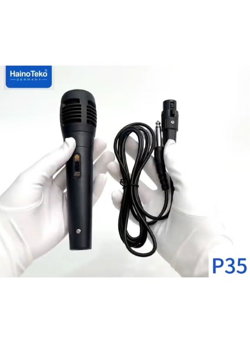 Haino Teko P35 Portable Wireless Speaker with RGB Lights, Built-in Microphone, Crystal Clear Sound Quality, Bluetooth 5.0, Long Battery Life, Compact Design – Perfect for Parties & Outdoor Use, Black - Image 3