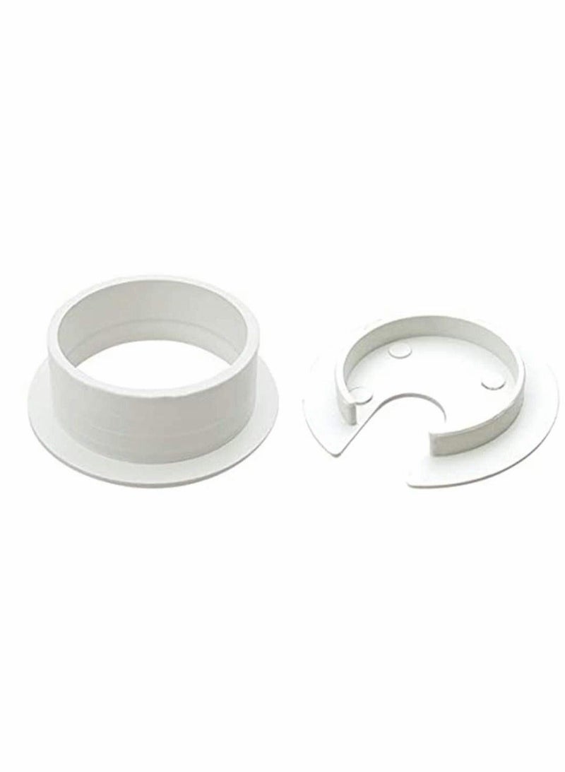 6pcs Desk Grommet 1-3/8 inch Table Plastic Wire Cord Cable Grommets Hole Cover, for Office and Home PC Desk Cable Cord Management Organizer (White) - Image 3