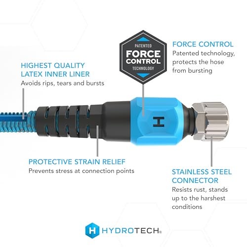 HydroTech 25 ft Expandable Garden Hose - Pro Series, 2x Max Flow, 3/4" No-Kink Flexibility, Lightweight Hose for Lawn, Garden, Car Washing, Deck and Patio Cleaning - Image 4