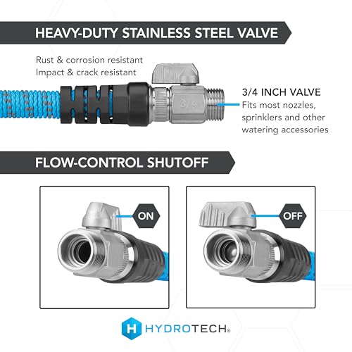 HydroTech 25 ft Expandable Garden Hose - Pro Series, 2x Max Flow, 3/4" No-Kink Flexibility, Lightweight Hose for Lawn, Garden, Car Washing, Deck and Patio Cleaning - Image 5