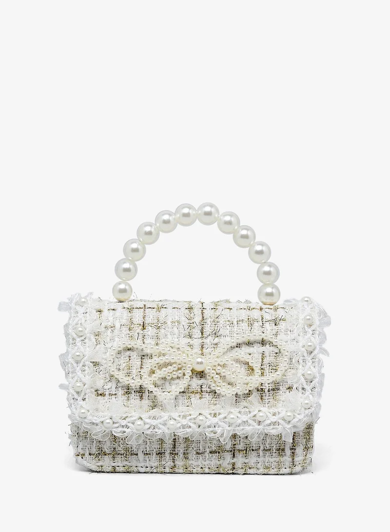 R&B Tweed Top Handle Bag