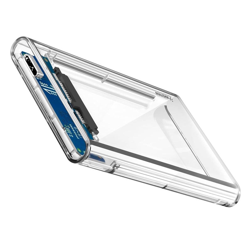 CARE CASE ® 2.5 inch SSD Sata Hard Disk External Portable Case Cover USB3.0 (Transparent) - Image 2