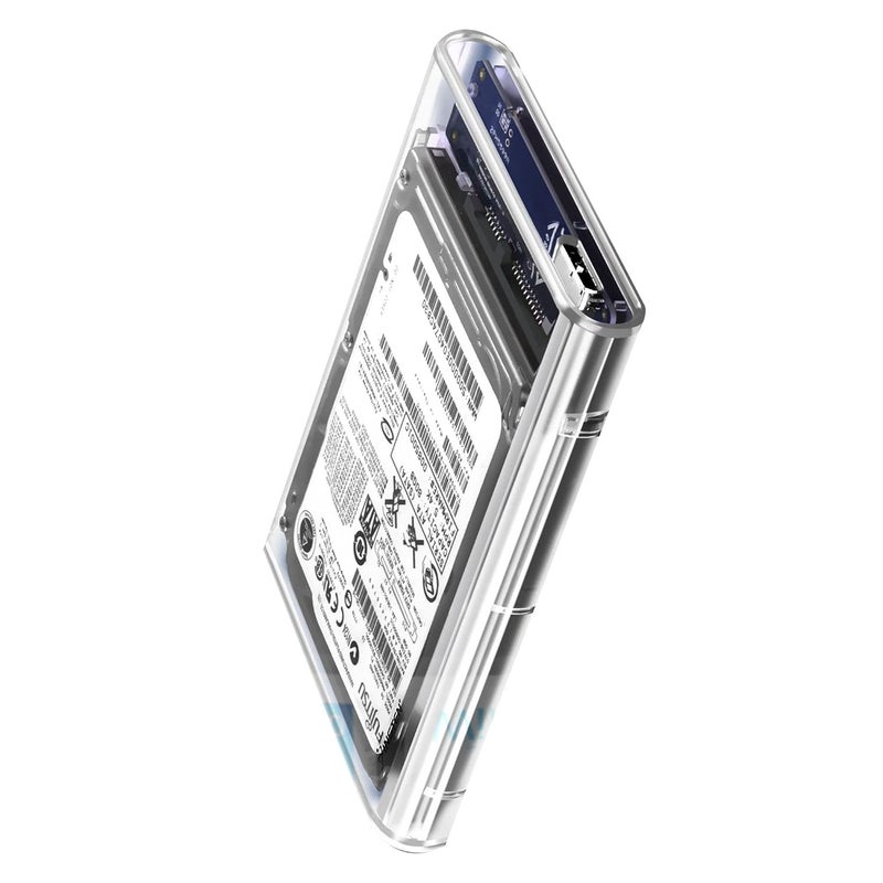 CARE CASE ® 2.5 inch SSD Sata Hard Disk External Portable Case Cover USB3.0 (Transparent) - Image 3