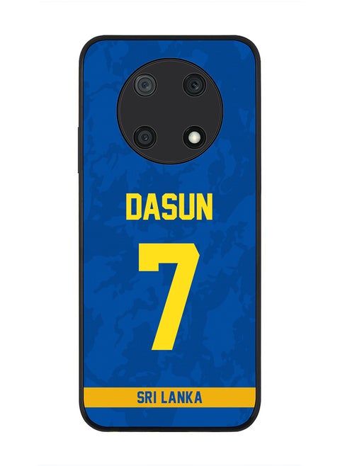 Rugged Black Edge Case for Huawei nova Y90, Slim fit Soft Case Flexible Rubber Edges Thin Cover - Player Name - Dasun Shanaka, Jersey Number- 7
