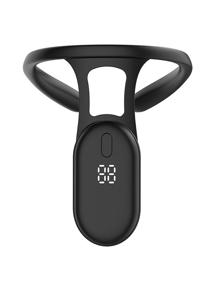 Smart Induction Posture Corrector Multifunctional Back Straightener Vibration Reminder Hunchback Instrument （Black）1pc - Image 1