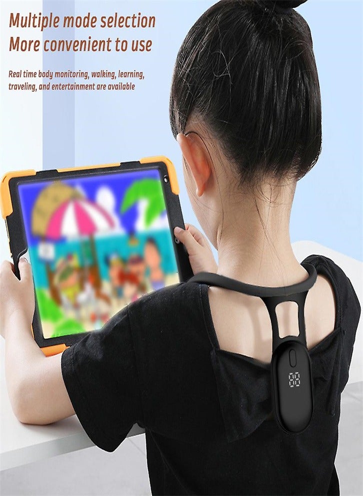 Smart Induction Posture Corrector Multifunctional Back Straightener Vibration Reminder Hunchback Instrument （Black）1pc - Image 2