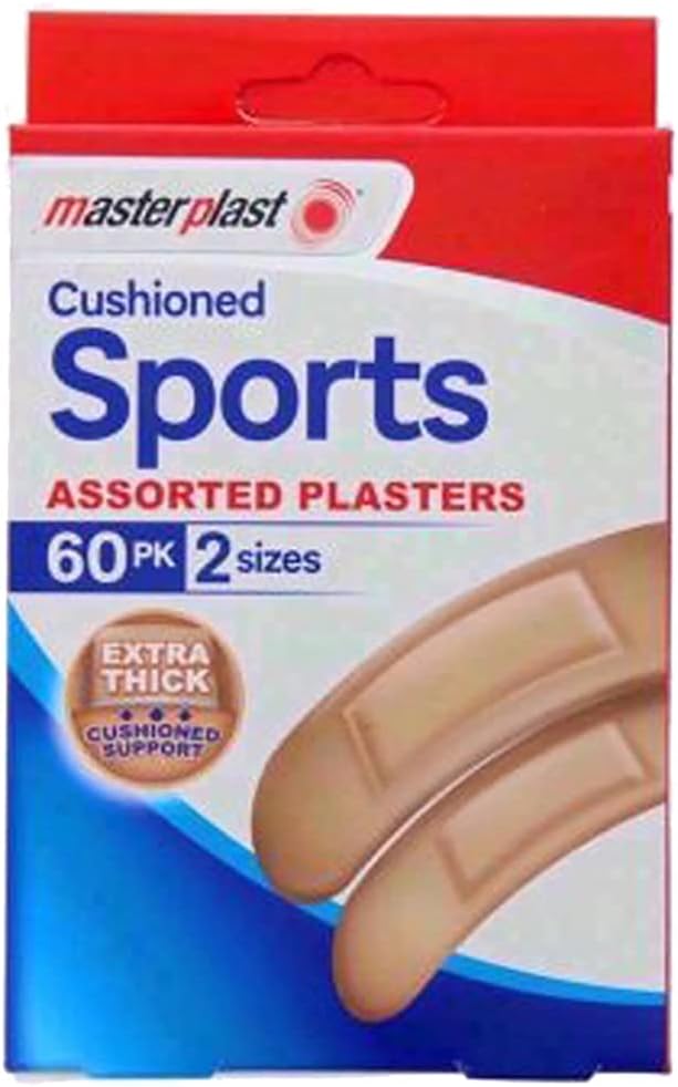 Masterplast Cushioned Sports Assorted Plasters 120 in total Box contains 2 sizes - Image 3