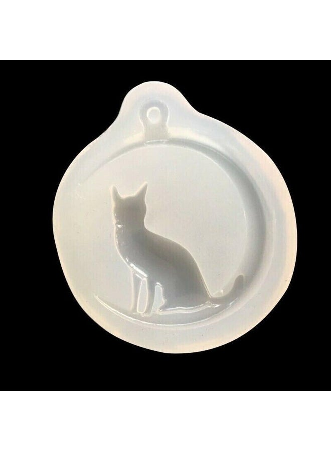 Moon Cat Pendant Mold Jewellry Making Resin Mould Epoxy Casting Craft Kit - Image 2