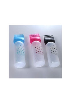 ORiTi ORiTi 3pcs 6oz Hair Color Oiling Bottles Root Comb Squeeze Applicator Bottles With Dots For Hair Coloring Dye (STYLE 1)  - Image 3