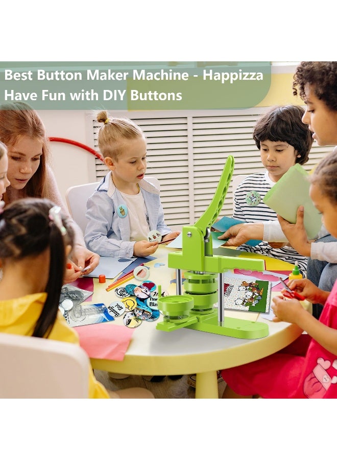 Happizza Button Maker Machine Multiple Sizes Pin Maker Machine 1252253 inch Interchangeable ButtonModels Badge Button Press Machine with 300 Sets 325875mm Button Maker SuppliesCircle Cutter - Image 4