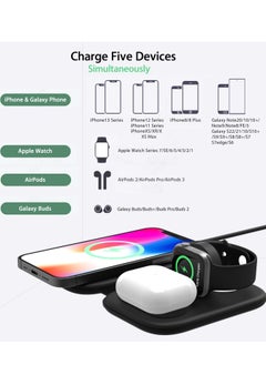 KASTWAVE Wireless Charger,3 in 1 Magnetic Charging Station 15W Fast Charger Dock for iWatch SE/8/7/6/5/4/3/2/1,iPhone 14/Pro/Pro Max/iPhone 13Mini/11 X XS XR,Airpods Pro/Airpod Safe Charger Stand Charging Pad  - Image 5