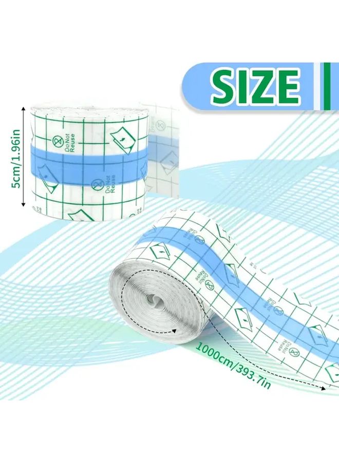 2 Inch x 10 Yard Transparent Tattoo Aftercare Bandages Durable Film Dressing for Swimming - Image 3