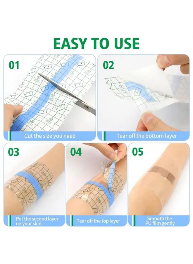 2 Inch x 10 Yard Transparent Tattoo Aftercare Bandages Durable Film Dressing for Swimming - Image 4