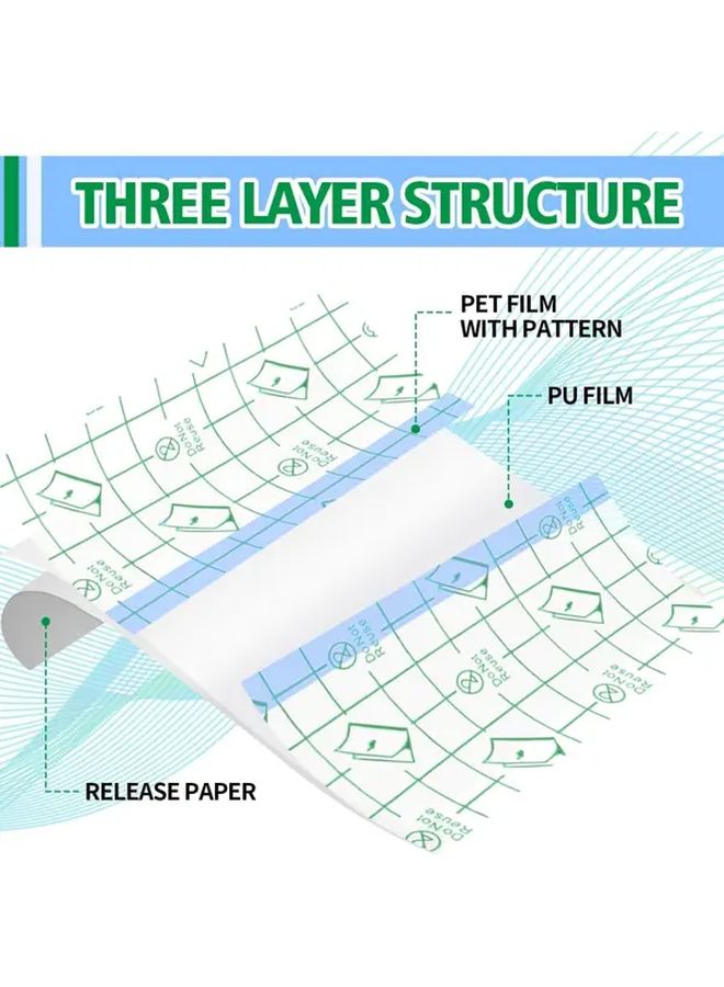 2 Inch x 10 Yard Transparent Tattoo Aftercare Bandages Durable Film Dressing for Swimming - Image 5