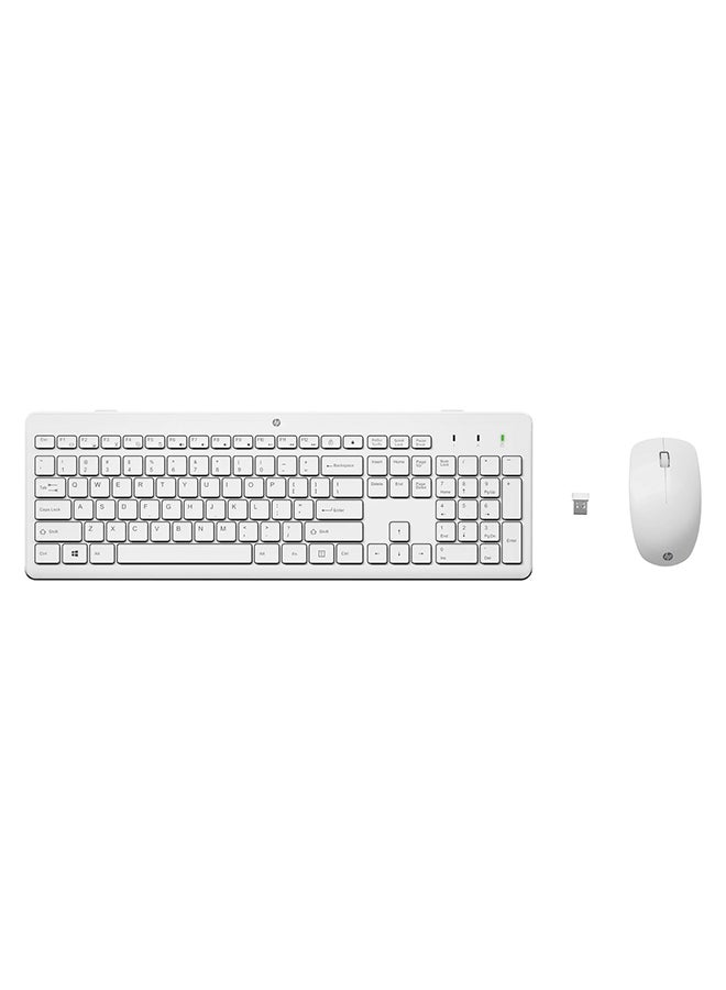 HP 230 ماوس ولوحة مفاتيح لاسلكيان باللون الأبيض - Image 1