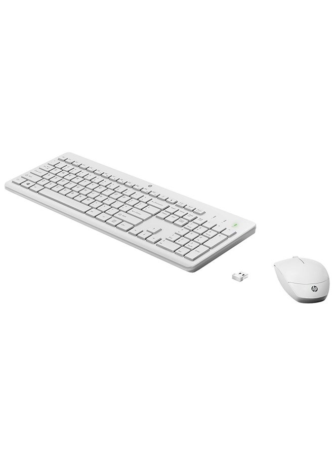 HP 230 ماوس ولوحة مفاتيح لاسلكيان باللون الأبيض - Image 2