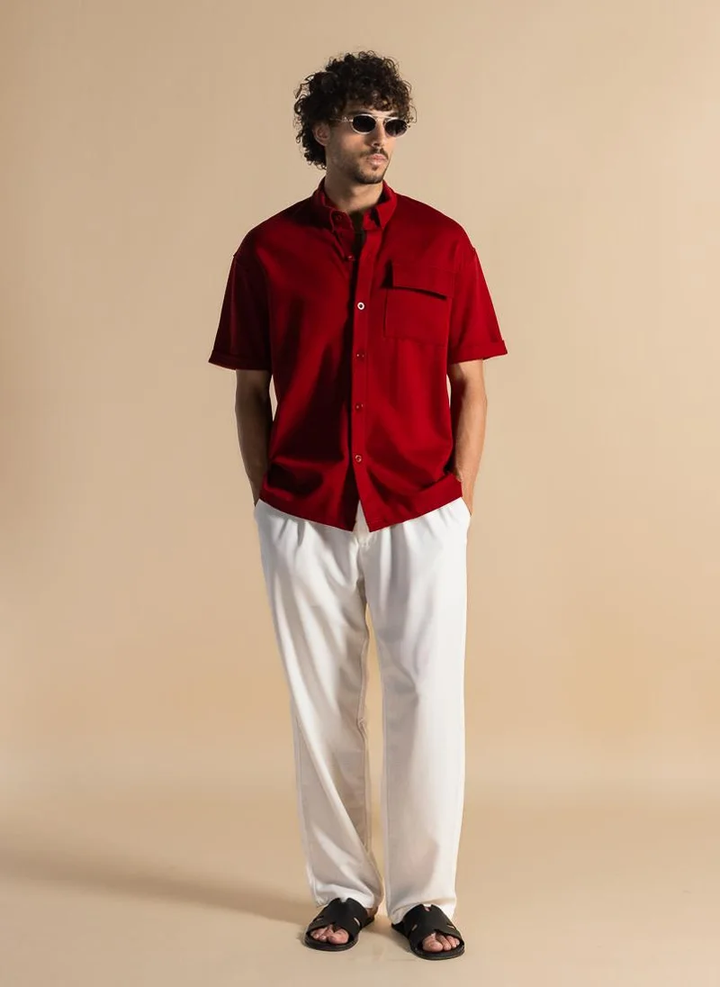 SHAPES DETAILED POCKET SHIRT
