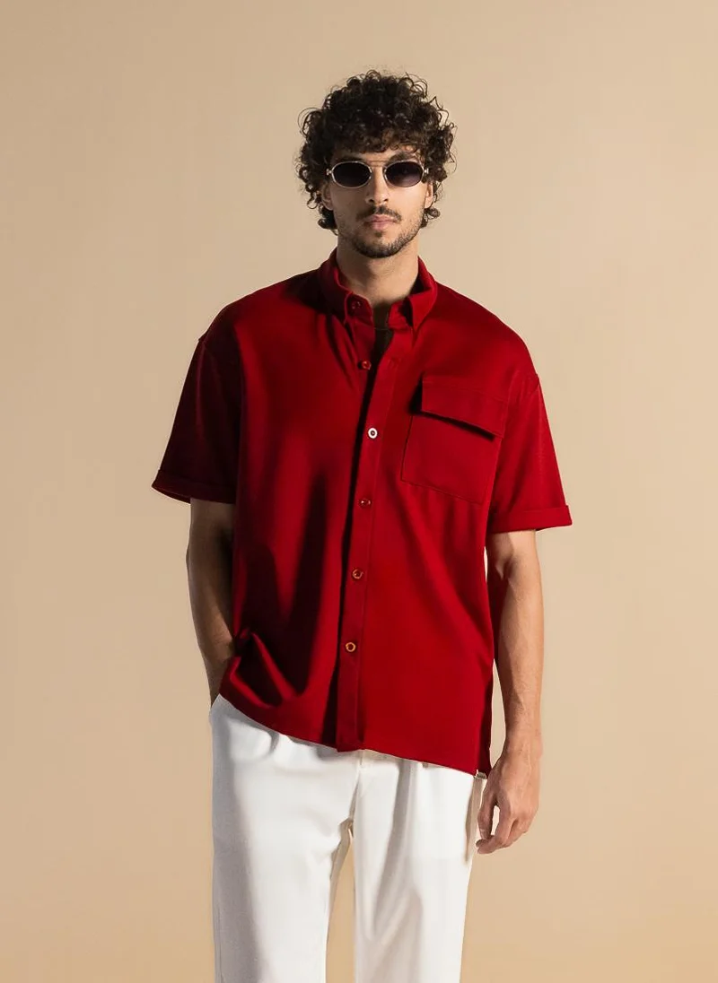 SHAPES DETAILED POCKET SHIRT