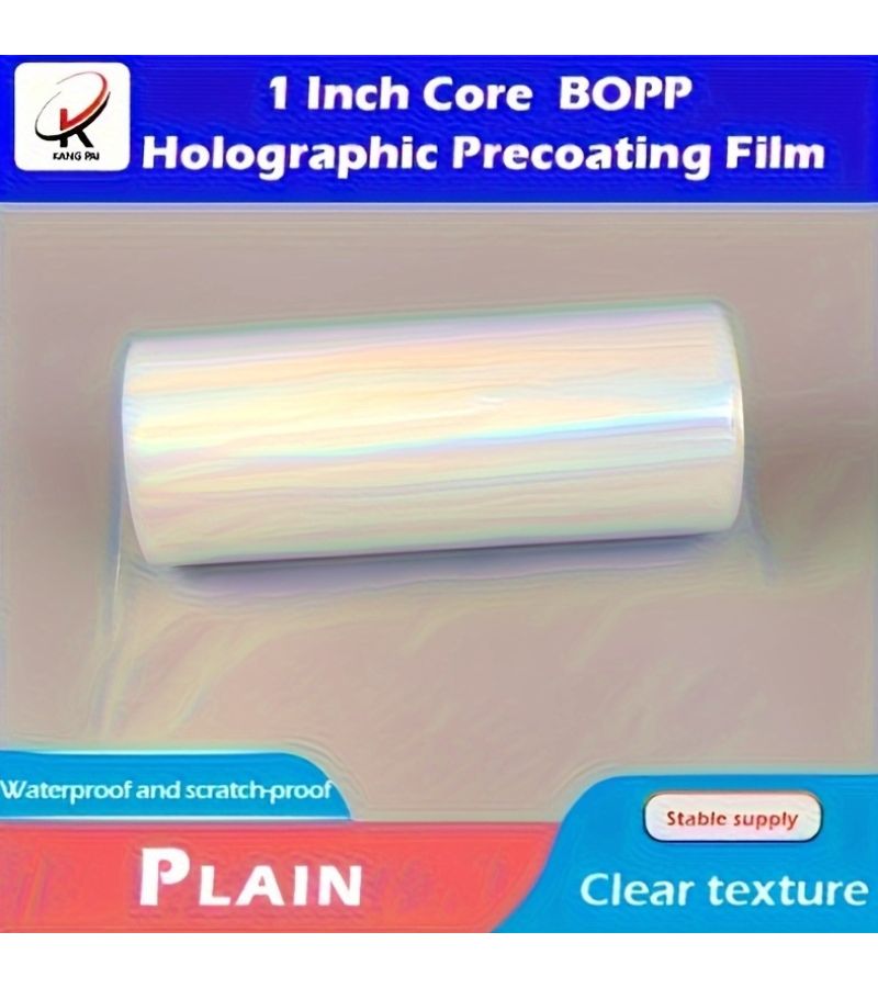 1 Inch BOPP Holographic Precoated Film 0.94mil Thickness 12.6 Inches X 656 Feet Stars Pattern Waterproof Scratch Proof Ideal For Electronics And Office Use - Image 3