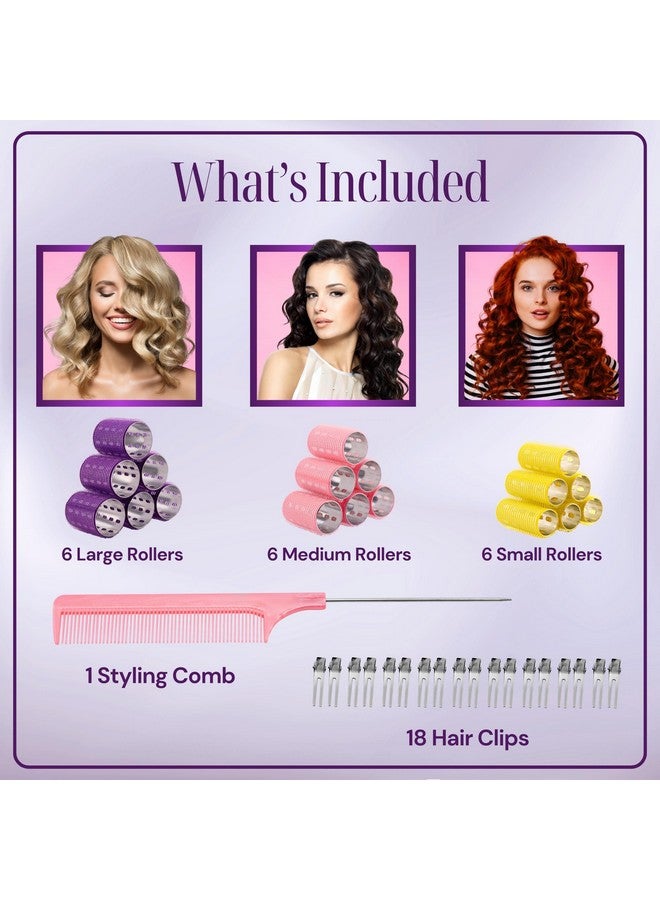 Asani Thermal Rollers For Hair 37 Self Grip Hair Rollers With 18 Clips And Styling Comb Aluminum Thermal Hair Rollers For Volume And Allday Curls For Short Medium And Long Hair (Small) - Image 2