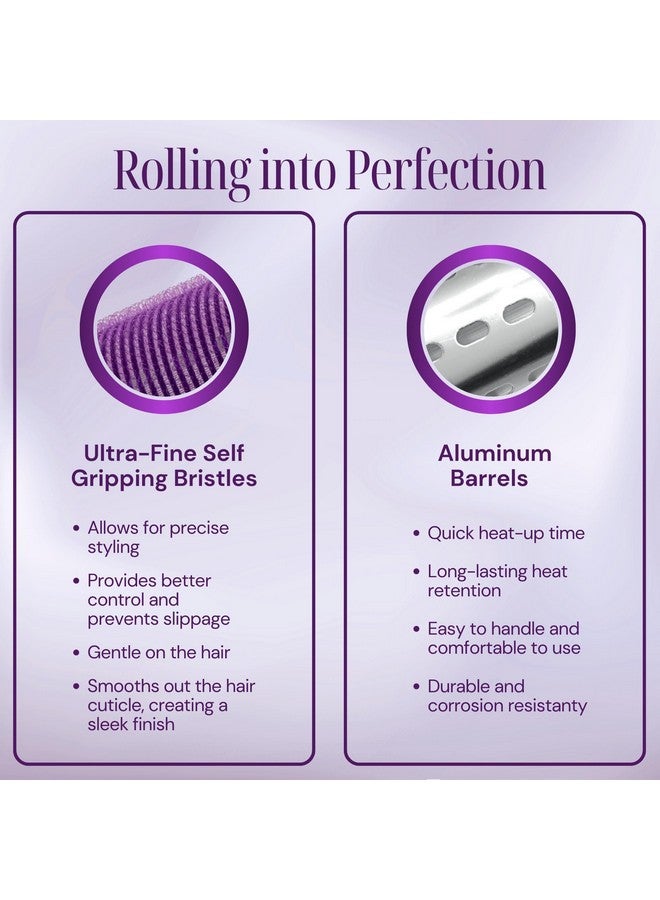 Asani Thermal Rollers For Hair 37 Self Grip Hair Rollers With 18 Clips And Styling Comb Aluminum Thermal Hair Rollers For Volume And Allday Curls For Short Medium And Long Hair (Small) - Image 3