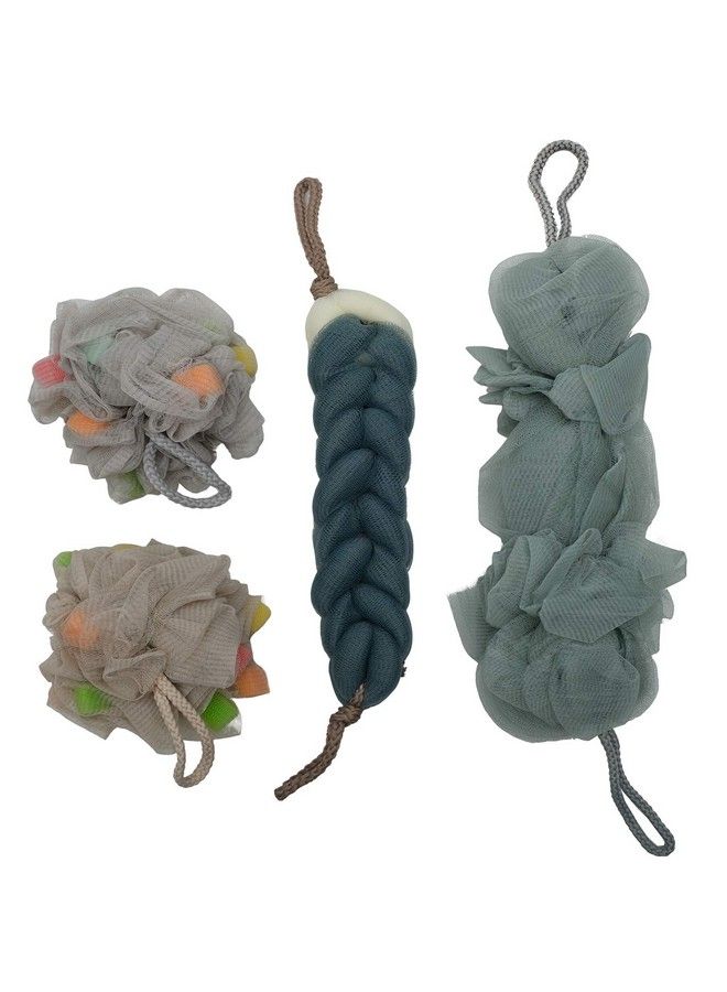 Store2508 Combo Pack Of Loofah Bath Washing Accessories Set Mb499A Multicolour (Pack Of 4) - Image 1