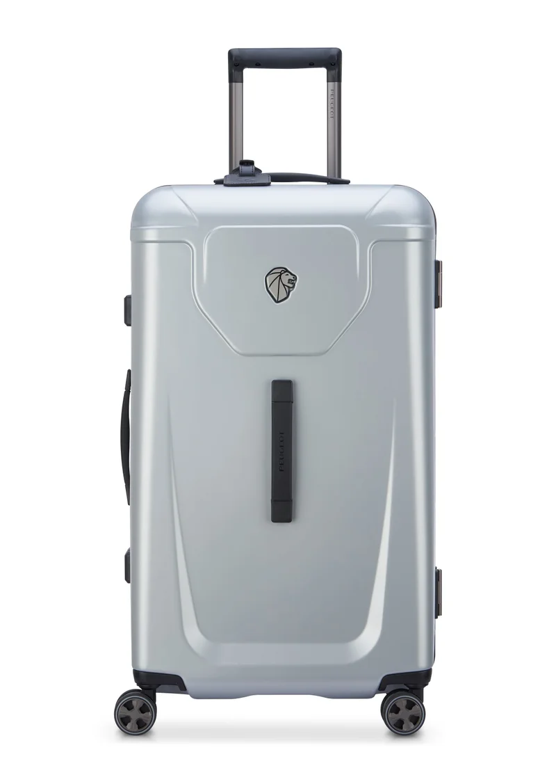 PEUGEOT Voyages 73 cm Hardcase 4 Double Wheel Check-In Luggage Trunk Trolley - Silver
