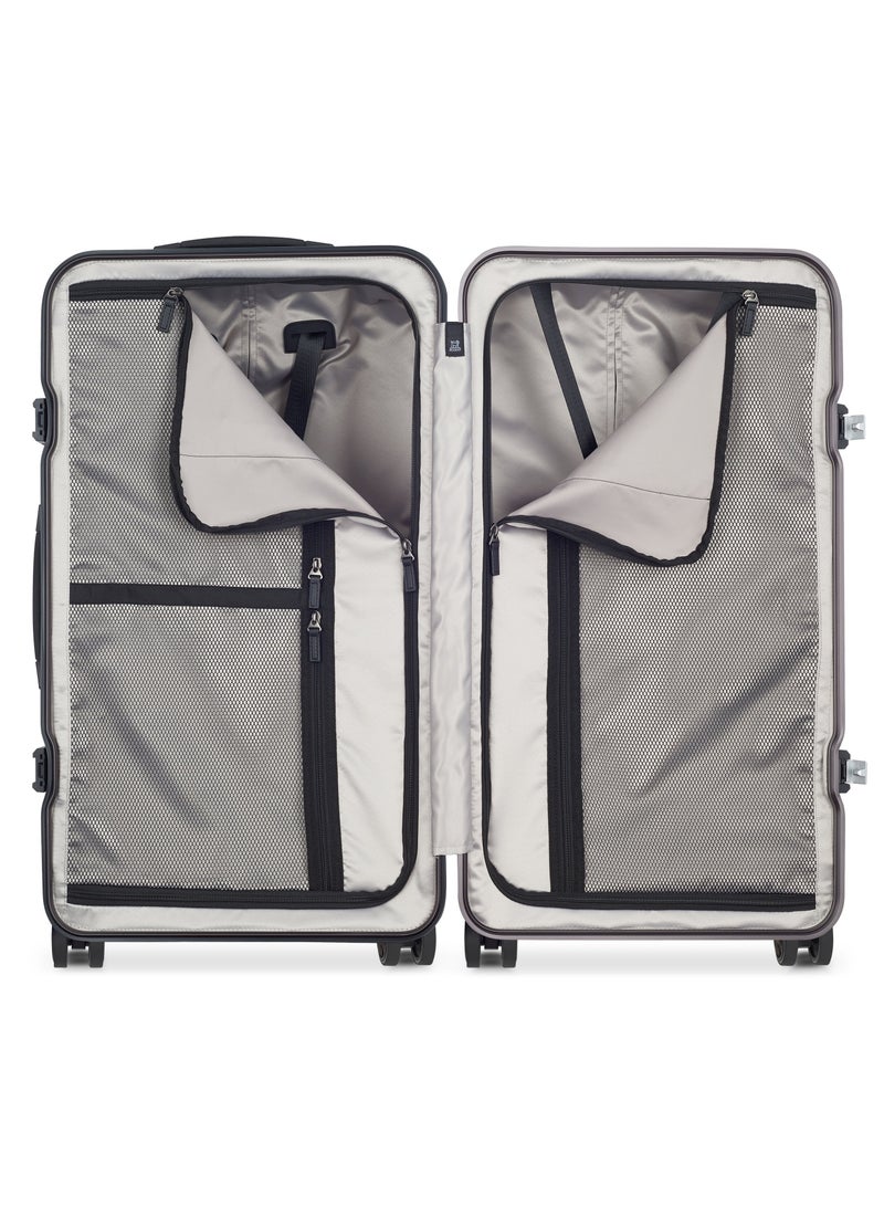 PEUGEOT Voyages 73 cm Hardcase 4 Double Wheel Check-In Luggage Trunk Trolley - Silver  - Image 2