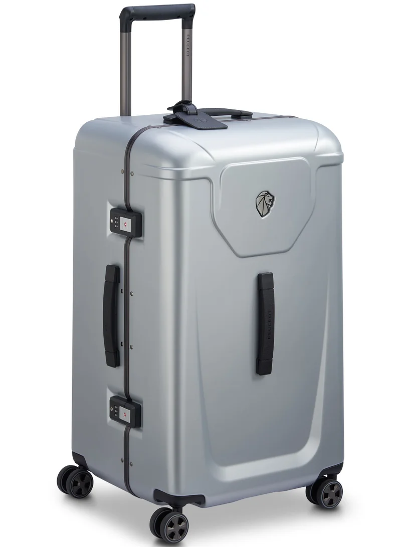 PEUGEOT Voyages 73 Cm Hardcase 4 Double Wheel Check-In Luggage Trunk Trolley - Silver