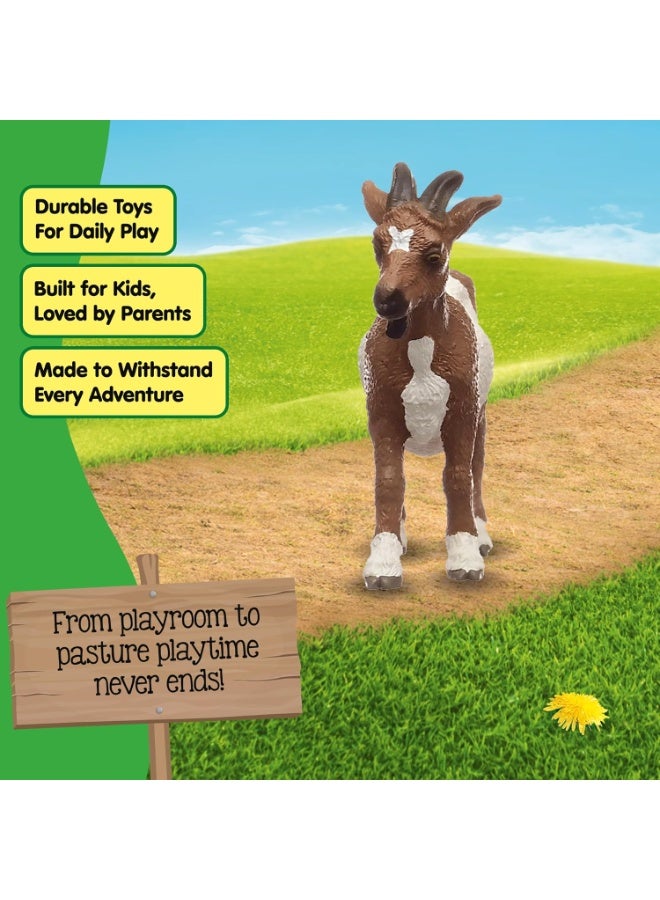 Schleich شلايش 14887 ماعز، من 3 سنوات، شخصية لعبة عالم المزرعة، 8 × 8 × 7 سم - Image 4